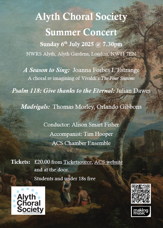 Alyth Choral Society summer concert flyer
