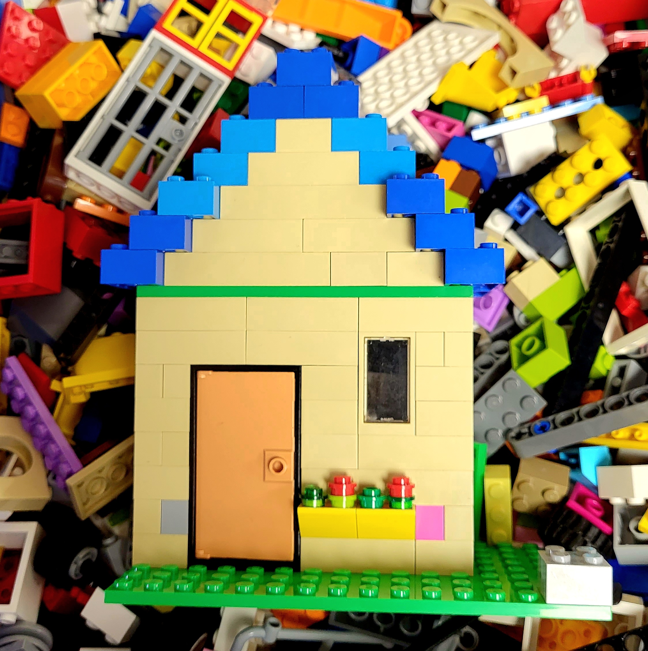 a house made out of Lego