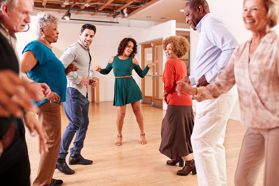 Group of adults dancing