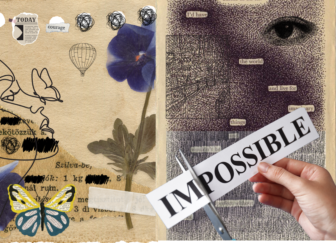 Found word-story postcards
