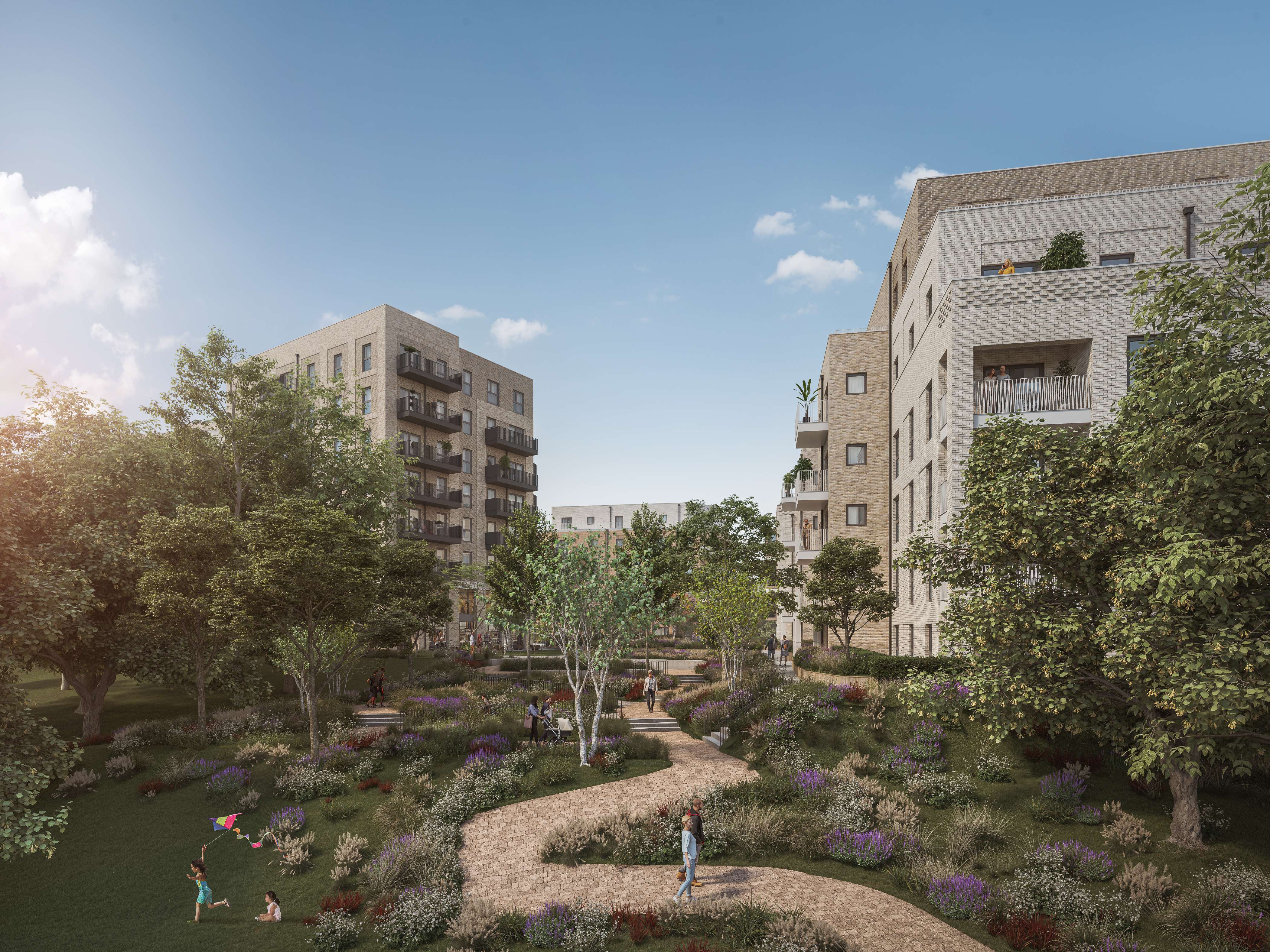 Photo of apartment blocks in Victoria Quarter