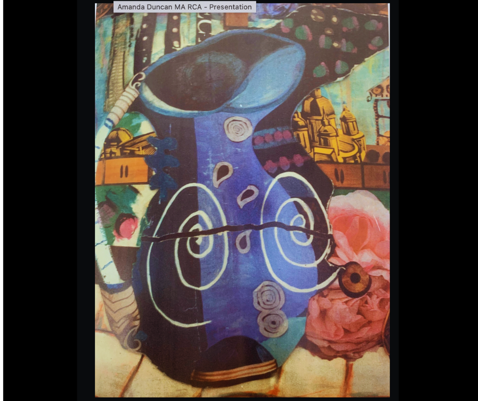 Colourful abstract still life painting