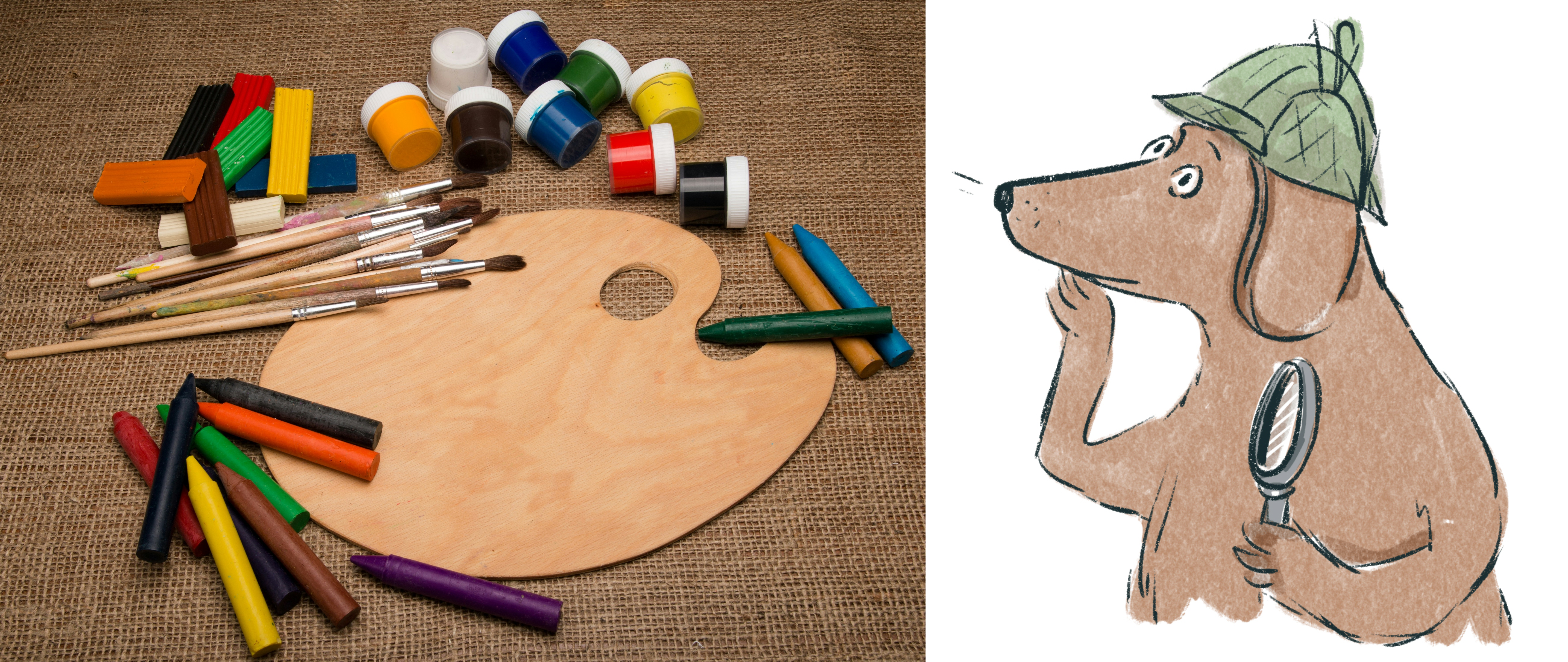Craft Materials and Detective Woof