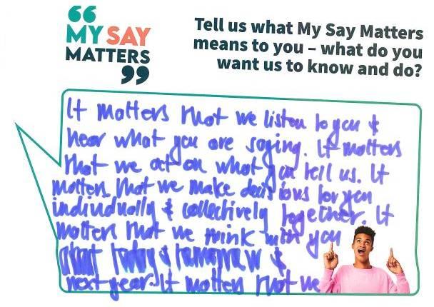 My Say Matters pledge 2