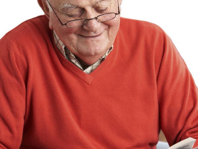 Older man reading