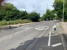Example of a build out and road narrowing