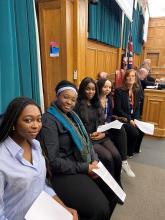 Young people at council meeting 