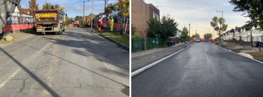 £3million reconstruction of Hampden Way, N14