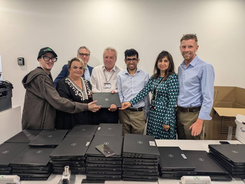 280 refurbished laptops were handed over to the charity 2econd Chance at our offices in Colindale yesterday