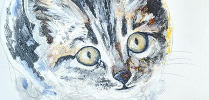 painting of a kitten