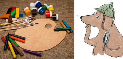 Craft Materials and Detective Woof